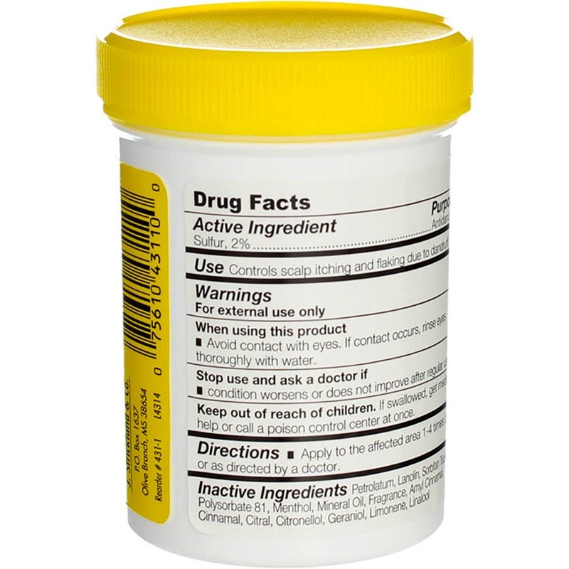 Sulfur 8 Sulfur-8 Original Hair & Scalp Conditioner 4oz Jar (2 Pack) - Image 3